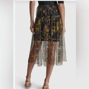 DKNY Leopard Print Tulle Skirt NWT